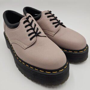 Doc Dr. Martens Quad Oxford Platform Shoes Vintage Taupe Unisex Size Mn 10 Wn 11